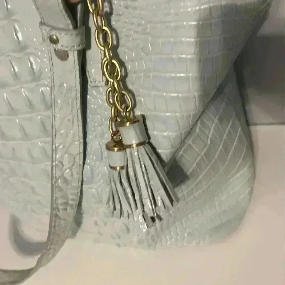 Brahmin Ellen Tote Aqua Blue - Picture 6 of 6
